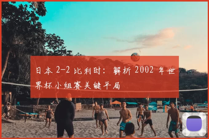日本 2-2 比利时:解析 2002 年世界杯小组赛关键平局
