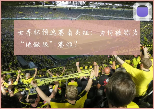 世界杯预选赛南美组：为何被称为“地狱级”赛程？